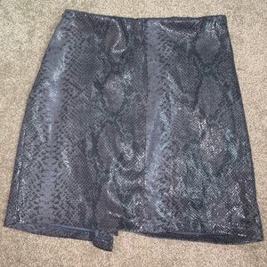 Snake skin skirt with ruffles